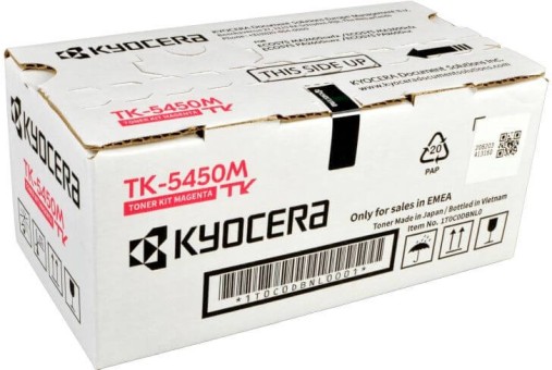 Картридж Kyocera TK-5450M (1T0C0DBNL0) Magenta оригинальный для Kyocera ECOSYS PA2600cx/ PA2600cwx/ MA2600cfx/ MA2600cwfx, пурпурный, 3200 страниц Картридж Kyocera TK-5450M (1T0C0DBNL0) Magenta оригинальный для Kyocera ECOSYS PA2600cx/ PA2600cwx/ MA2600cfx/ MA2600cwfx, пурпурный, 3200 страниц