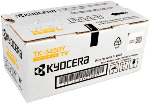 Картридж Kyocera TK-5450Y (1T0C0DANL0) Yellow оригинальный для Kyocera ECOSYS PA2600cx/ PA2600cwx/ MA2600cfx/ MA2600cwfx, жёлтый, 3200 страниц Картридж Kyocera TK-5450Y (1T0C0DANL0) Yellow оригинальный для Kyocera ECOSYS PA2600cx/ PA2600cwx/ MA2600cfx/ MA2600cwfx, жёлтый, 3200 страниц